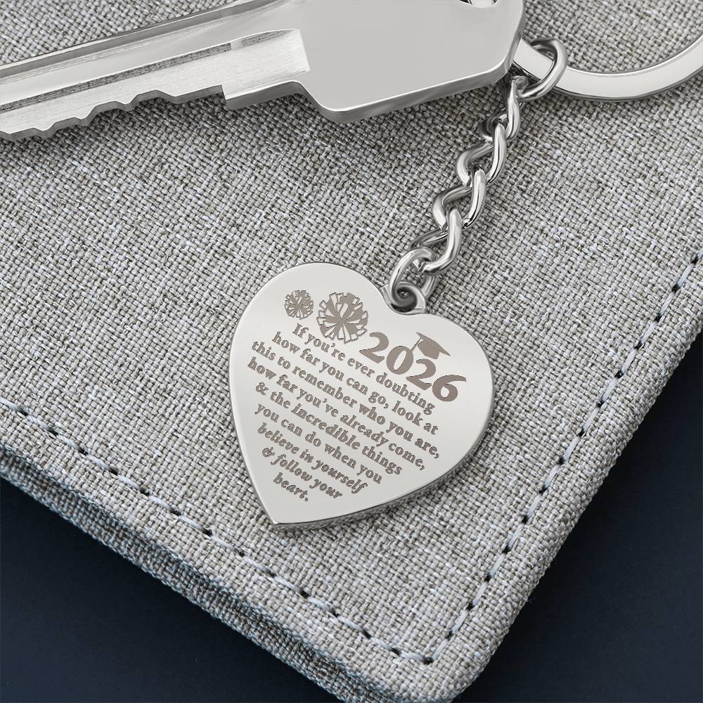 Follow your heart - Engraved Keychain - Cheer 2026