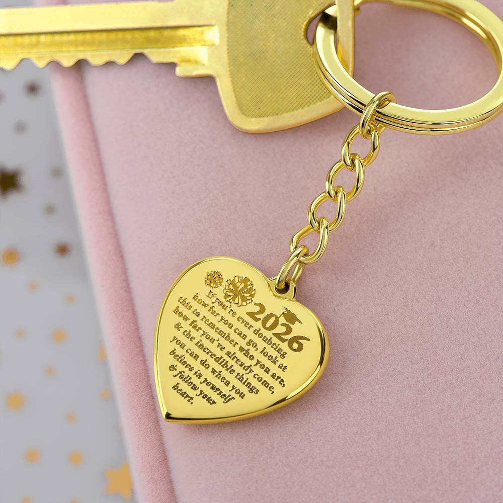 Follow your heart - Engraved Keychain - Cheer 2026