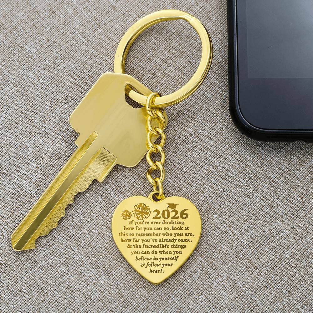 Follow your heart - Engraved Keychain - Cheer 2026