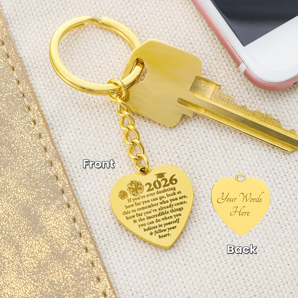 Follow your heart - Engraved Keychain - Cheer 2026