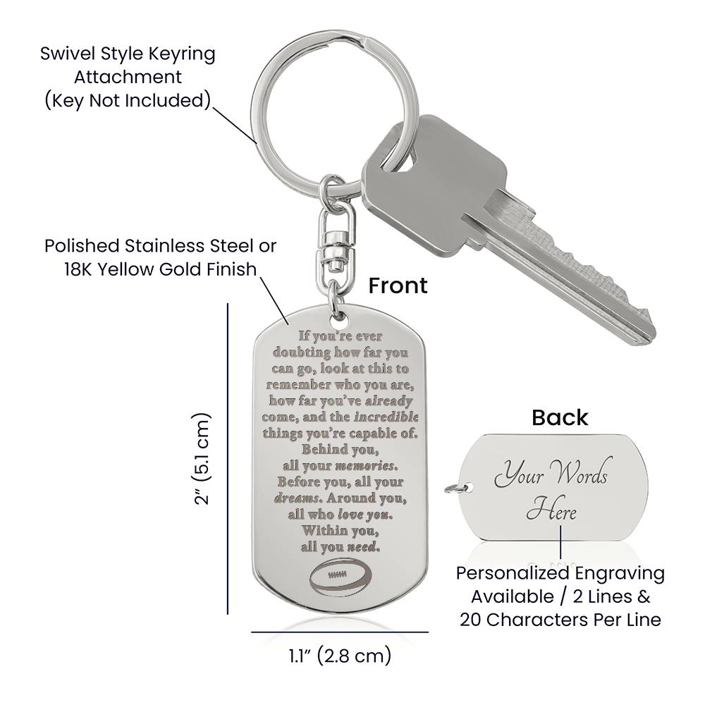 Rugby Keychain - Doubting