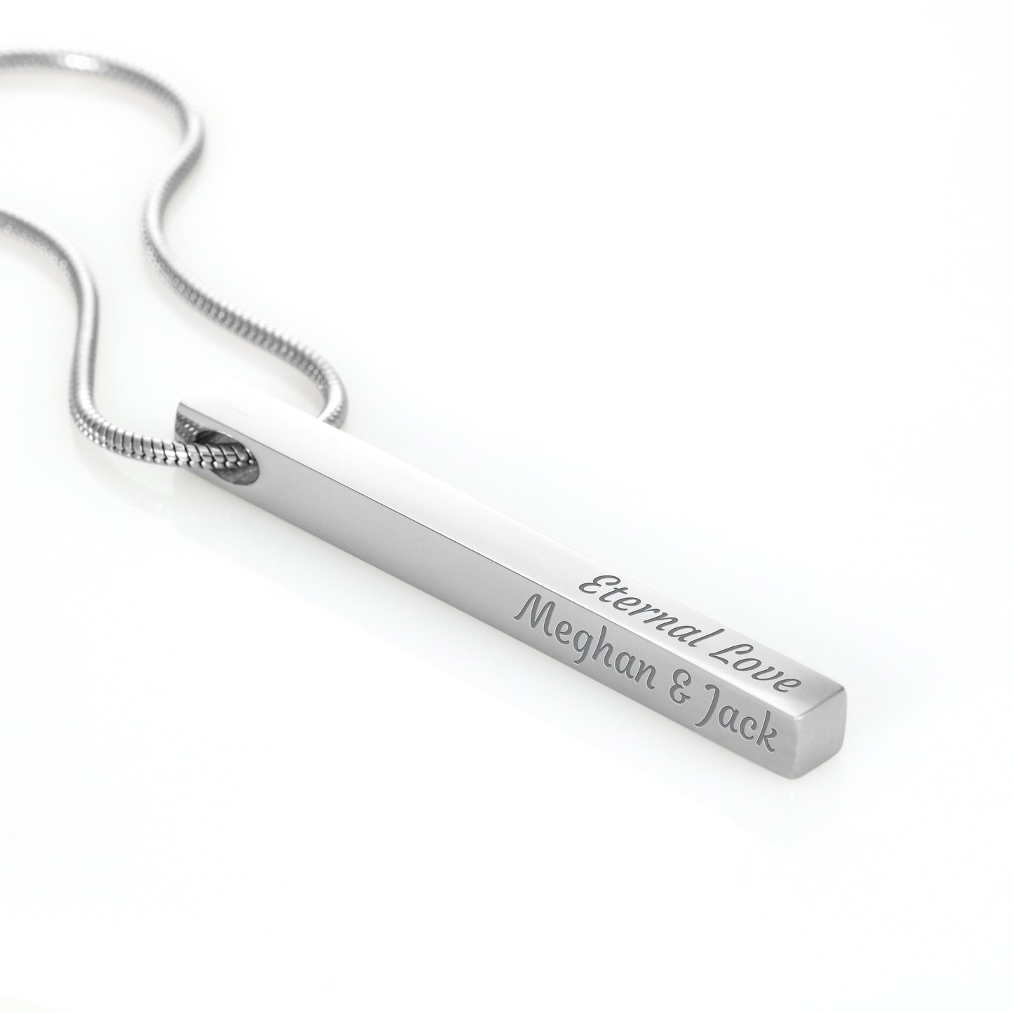 Engraved Bar Necklace