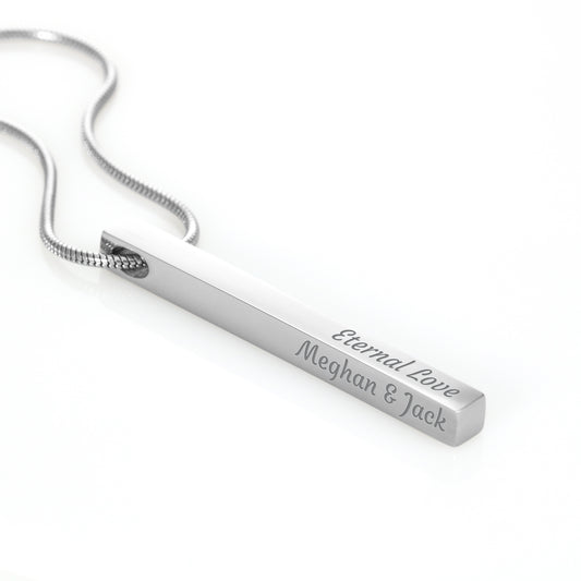Engraved Bar Necklace