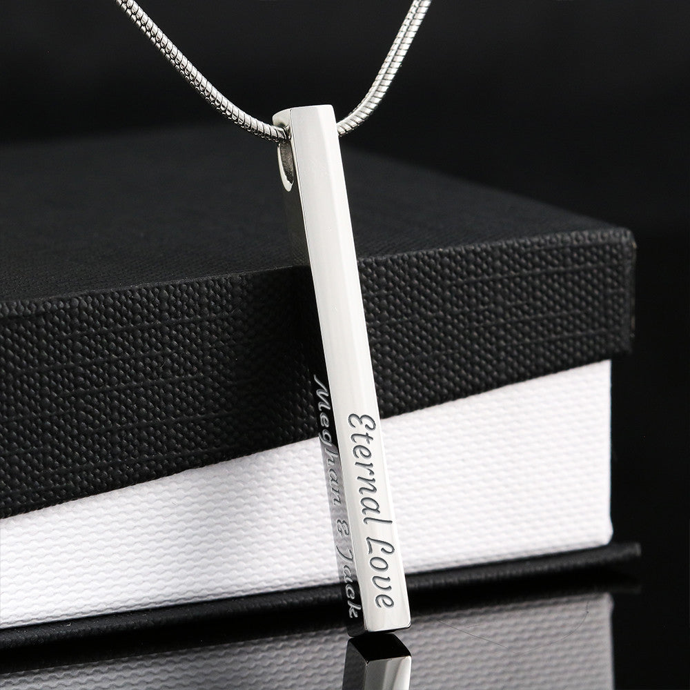 Engraved Bar Necklace