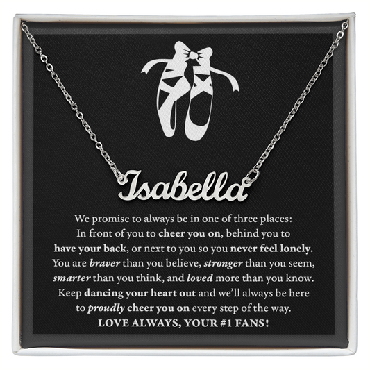 3 places (Plural( - Name Necklace - Dance