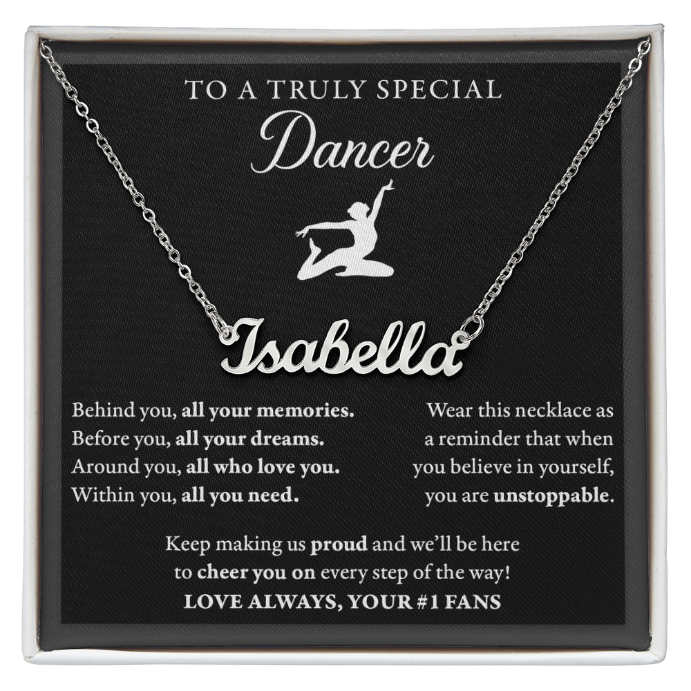 Behind you (Plural) - Name Necklace - Dance