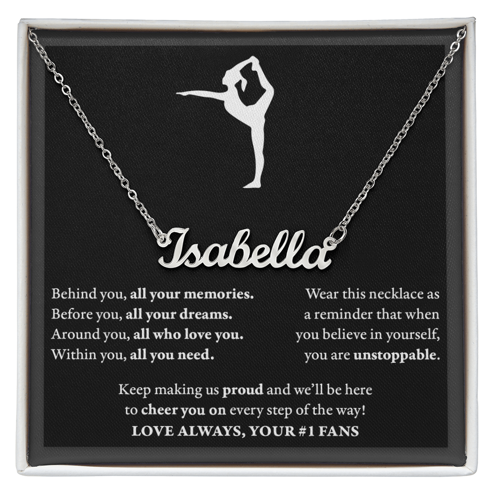 Behind you (Plural) - Name Necklace - Dance