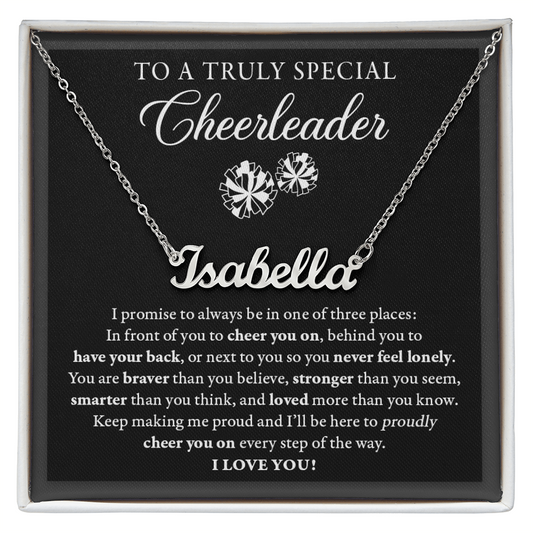 3 places - Name Necklace - Cheerleader