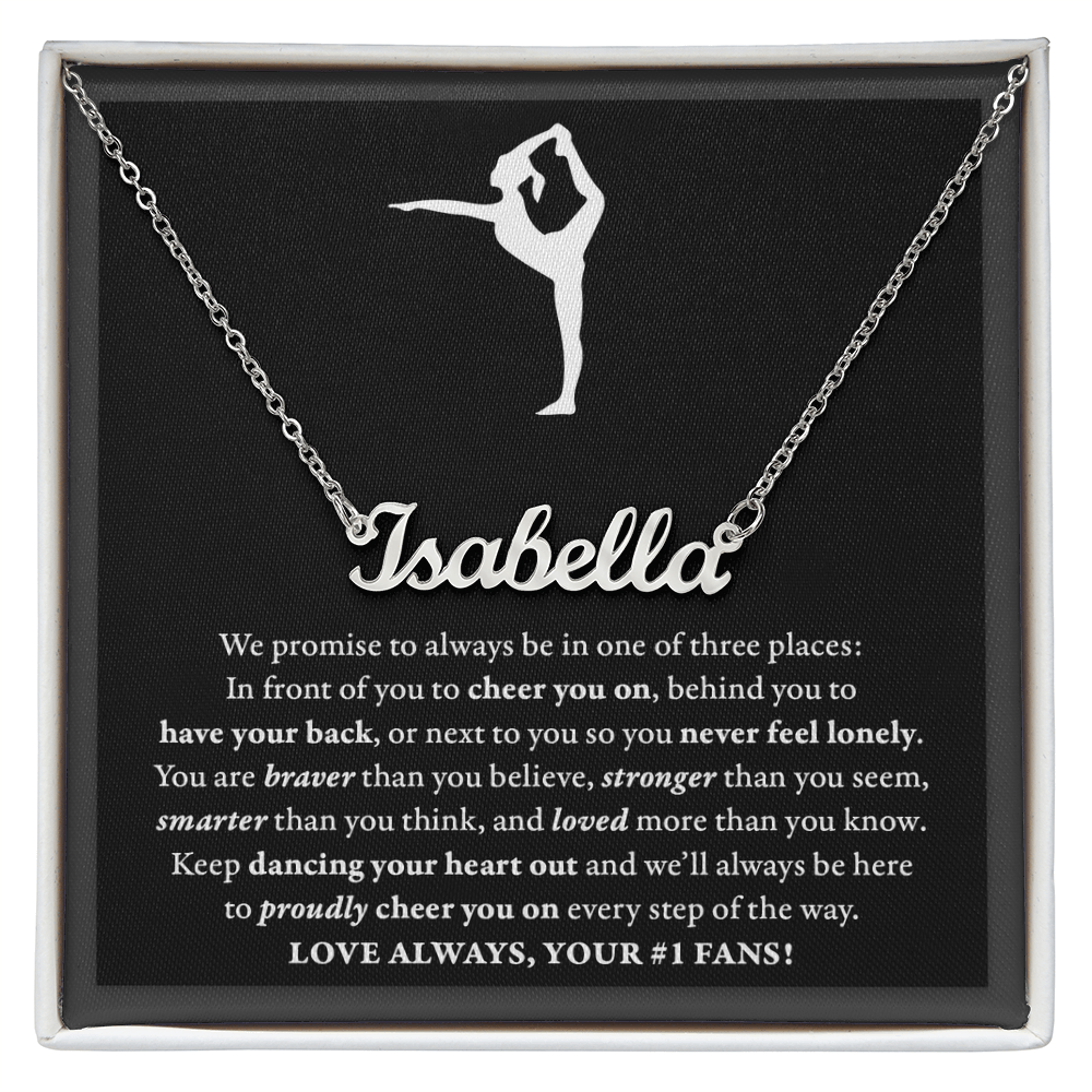 3 places (Plural) - Name Necklace - Gymnastics Dance