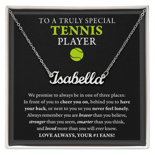 3 places (Plural) - Name Necklace - Tennis