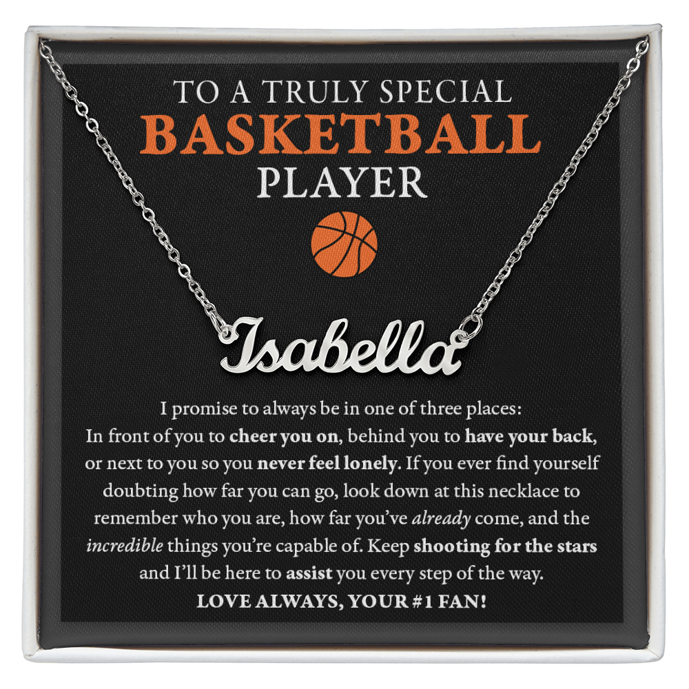 3 places Doubting - Name Necklace - Basketball