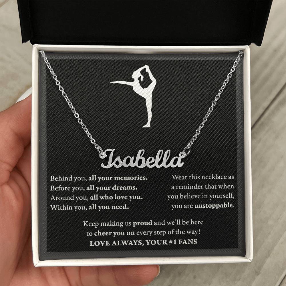 Behind you (Plural) - Name Necklace - Dance