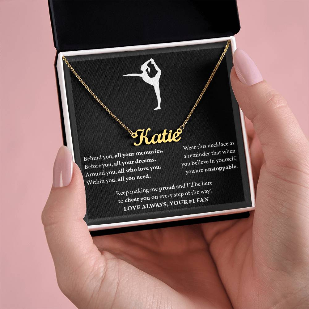 Behind you - Name Necklace - Dance