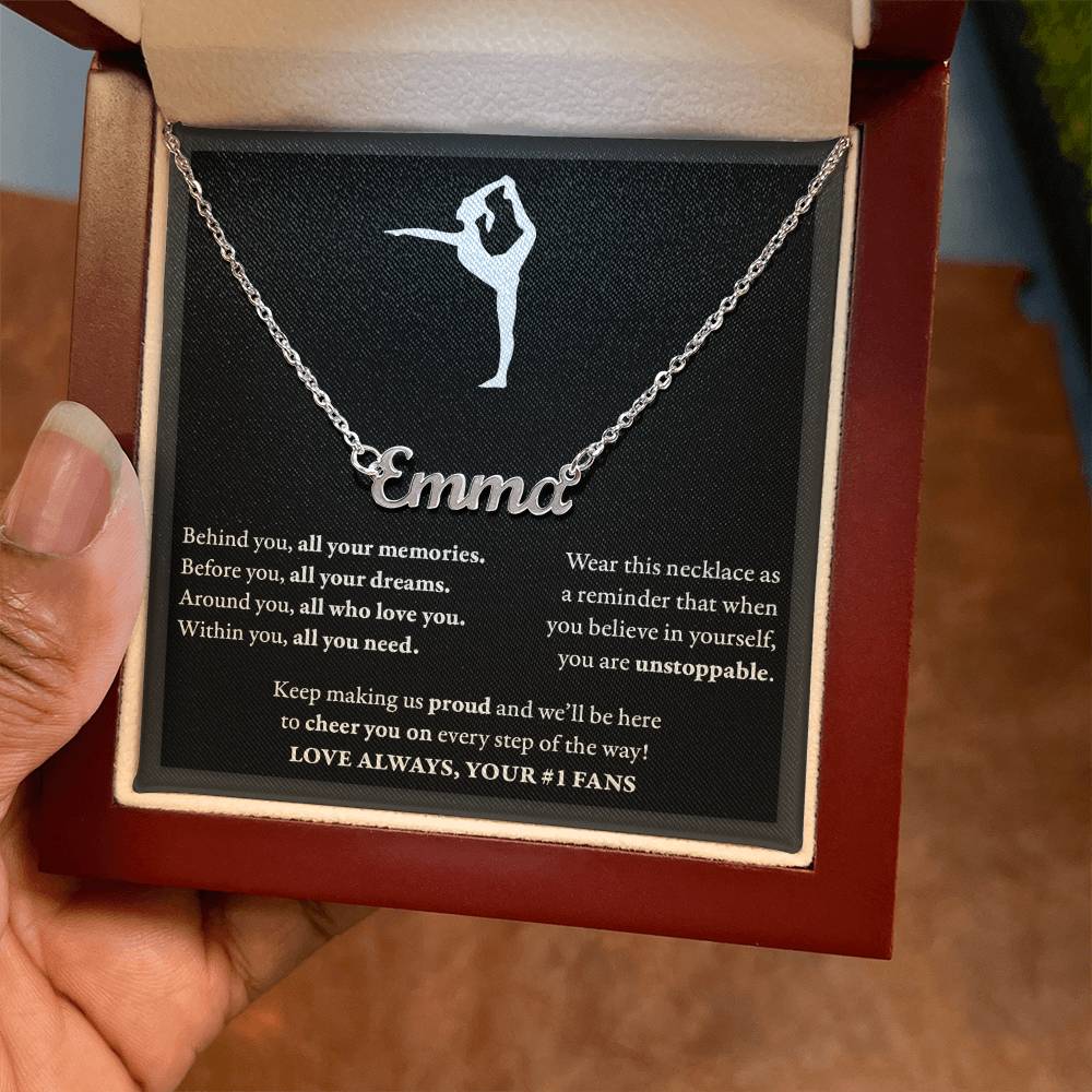 Behind you (Plural) - Name Necklace - Dance