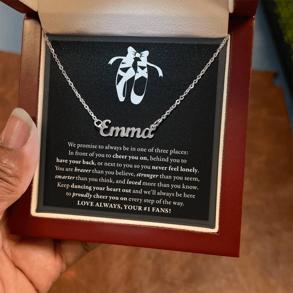 3 places (Plural( - Name Necklace - Dance