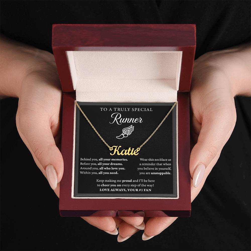 Behind you - Name Necklace - Runner