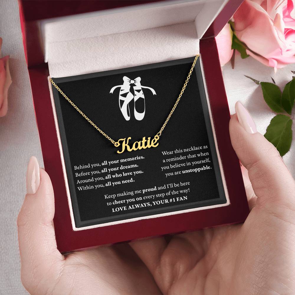 Behind you - Name Necklace - Dance Ballet