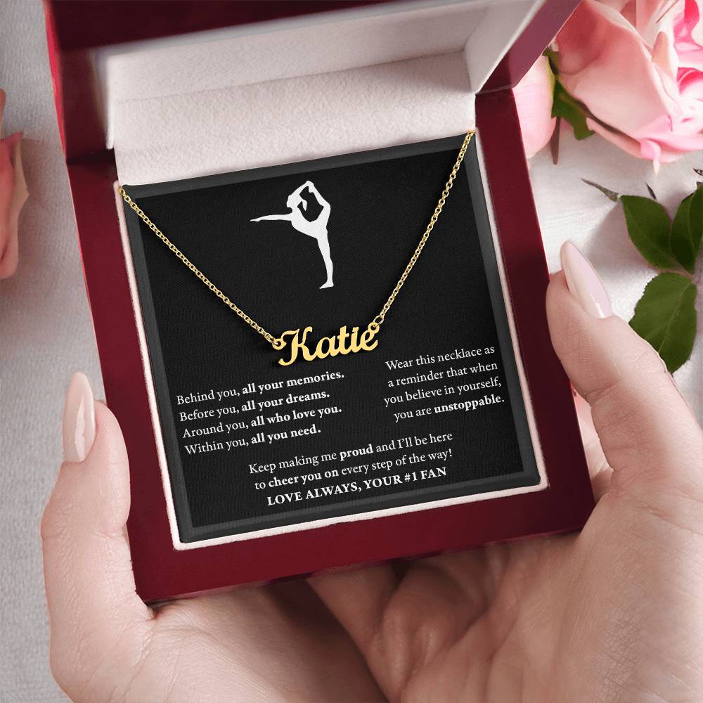 Behind you - Name Necklace - Dance