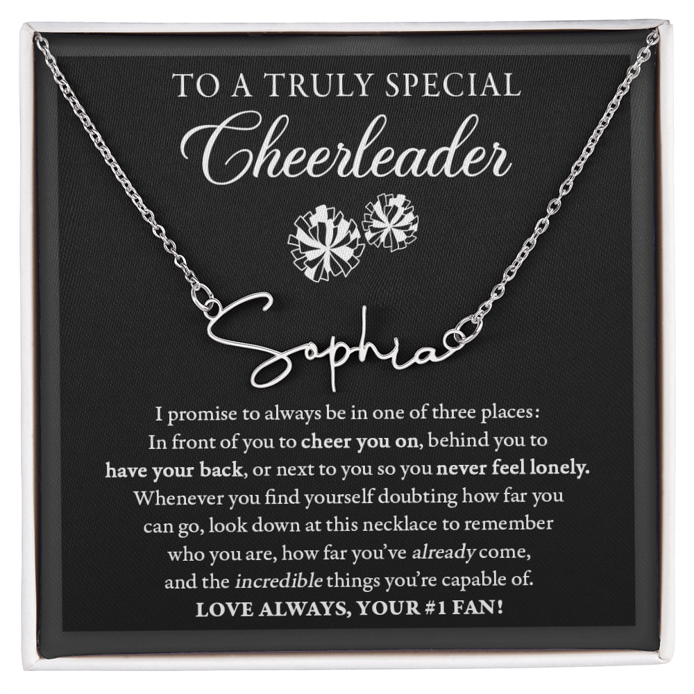 Doubting - Signed Name Necklace - Cheerleader