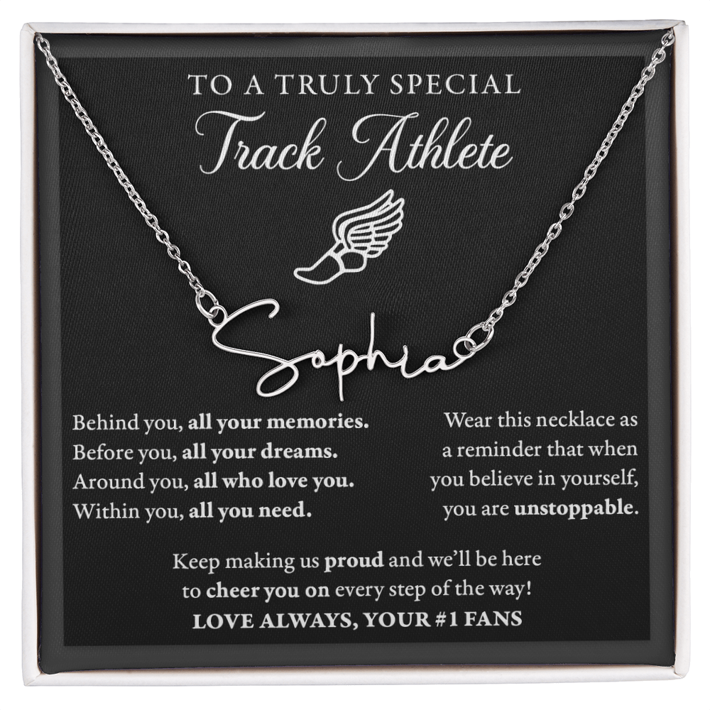 Behind Unstoppable (Plural) - Signed Name Necklace - Track
