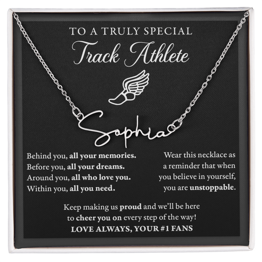 Behind Unstoppable (Plural) - Signed Name Necklace - Track