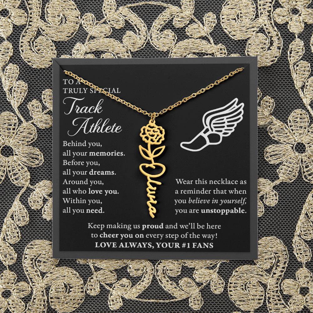 Track - Behind Unstoppable Plural - Flower Name Necklace