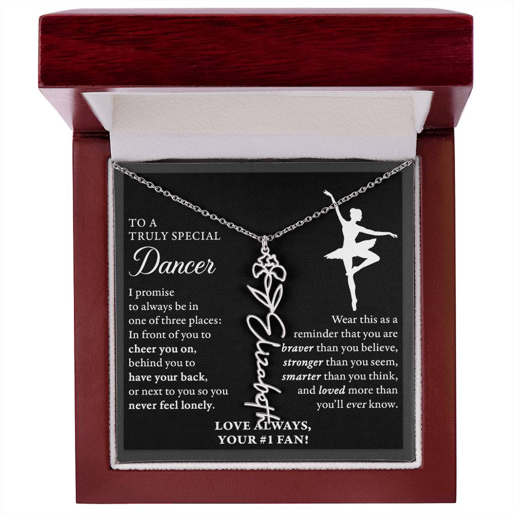Dance - 3 places Braver - Flower Name Necklace