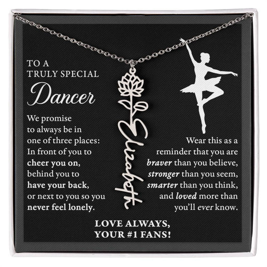 Dance - 3 places Braver Plural - Flower Name Necklace