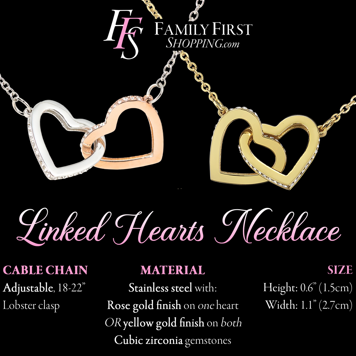 Linked Hearts Necklace