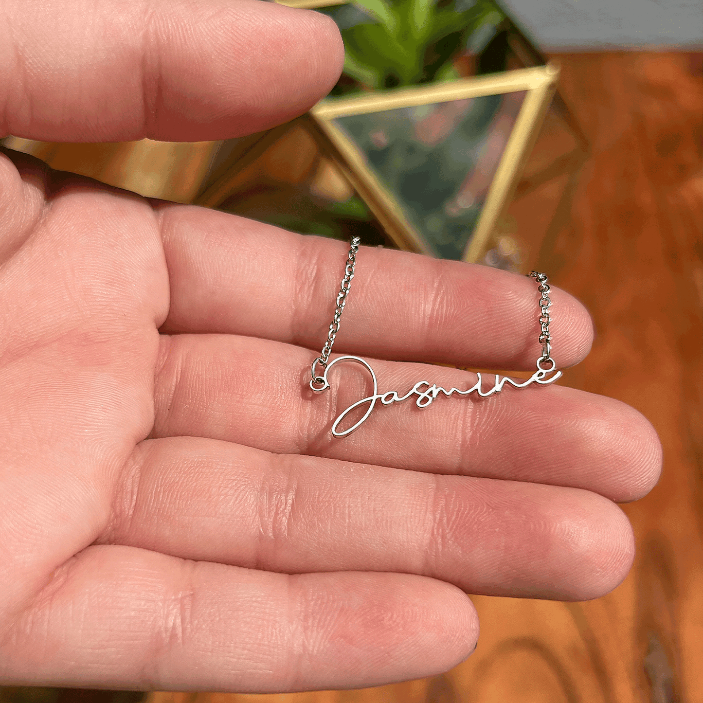 Behind Unstoppable - Signed Name Necklace - Basketball