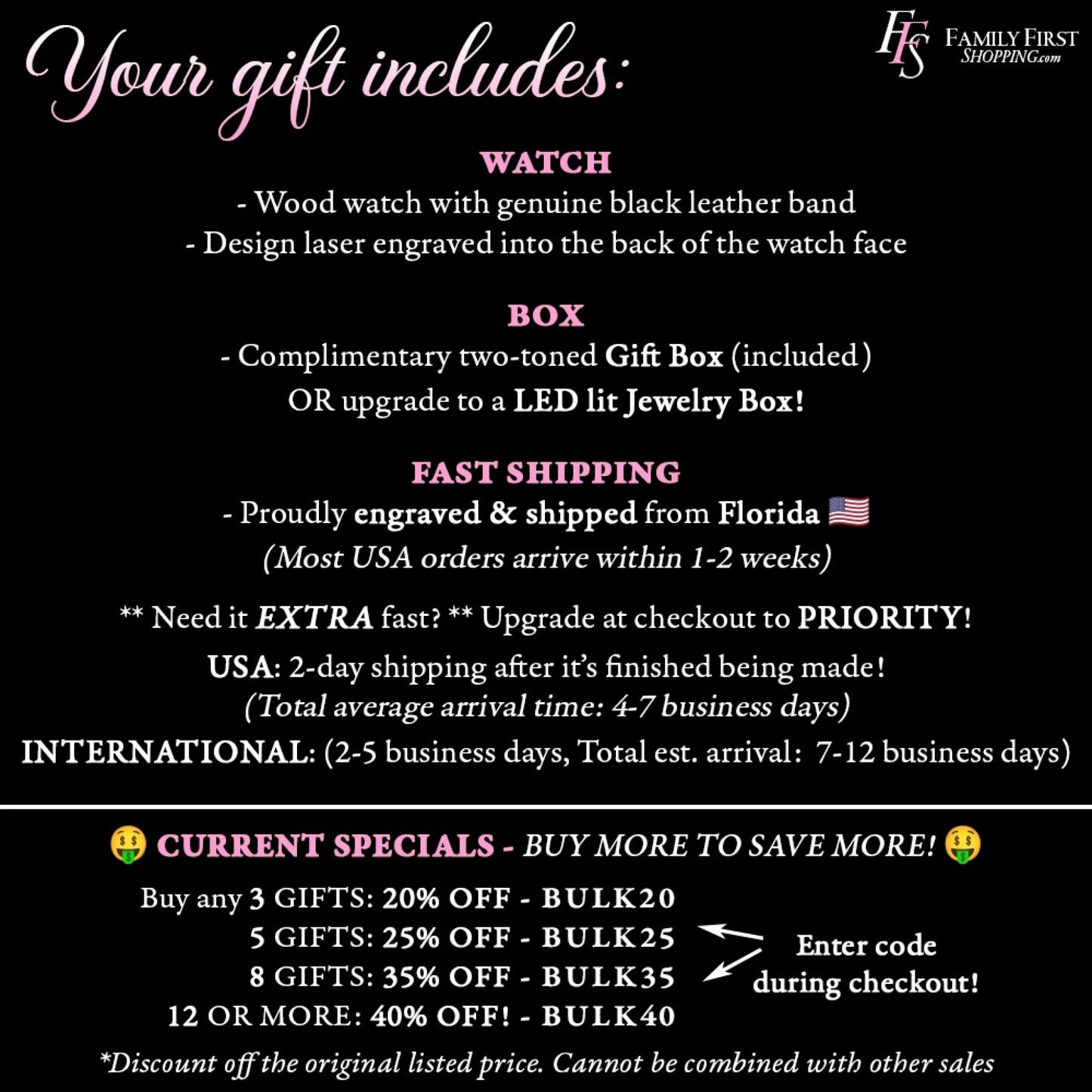 ETSY - Wood watch - Your gift includes NEW