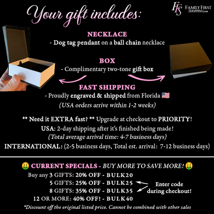 The image is a promotional advertisement for a gift-wrapping service, highlighting the features and benefits of their products. It includes a hand holding a necklace and a box, along with text describing the options available for purchase.