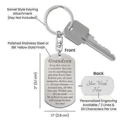 Do anything - Grandson Keychain