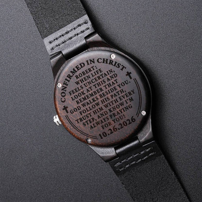 Religious-Confirmation-Any-My-Uncertain-Always-praying-WoodWatch ETSY