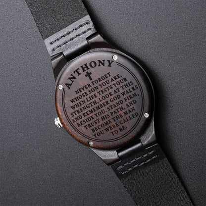 Religious-General-Son-Any-Life-test-God-walks-Man-WoodWatch ETSY