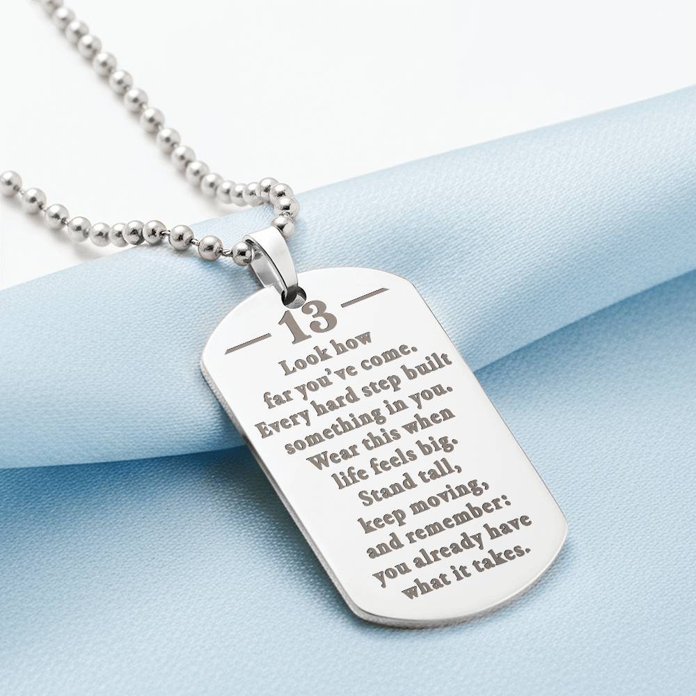 Birthday-13th-How-far-What-it-takes-EngDogNeck ETSY