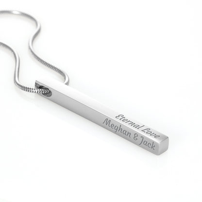 Engraved Bar Necklace
