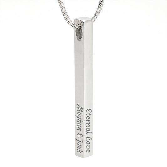 Engraved Bar Necklace