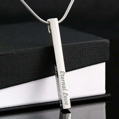 Engraved Bar Necklace