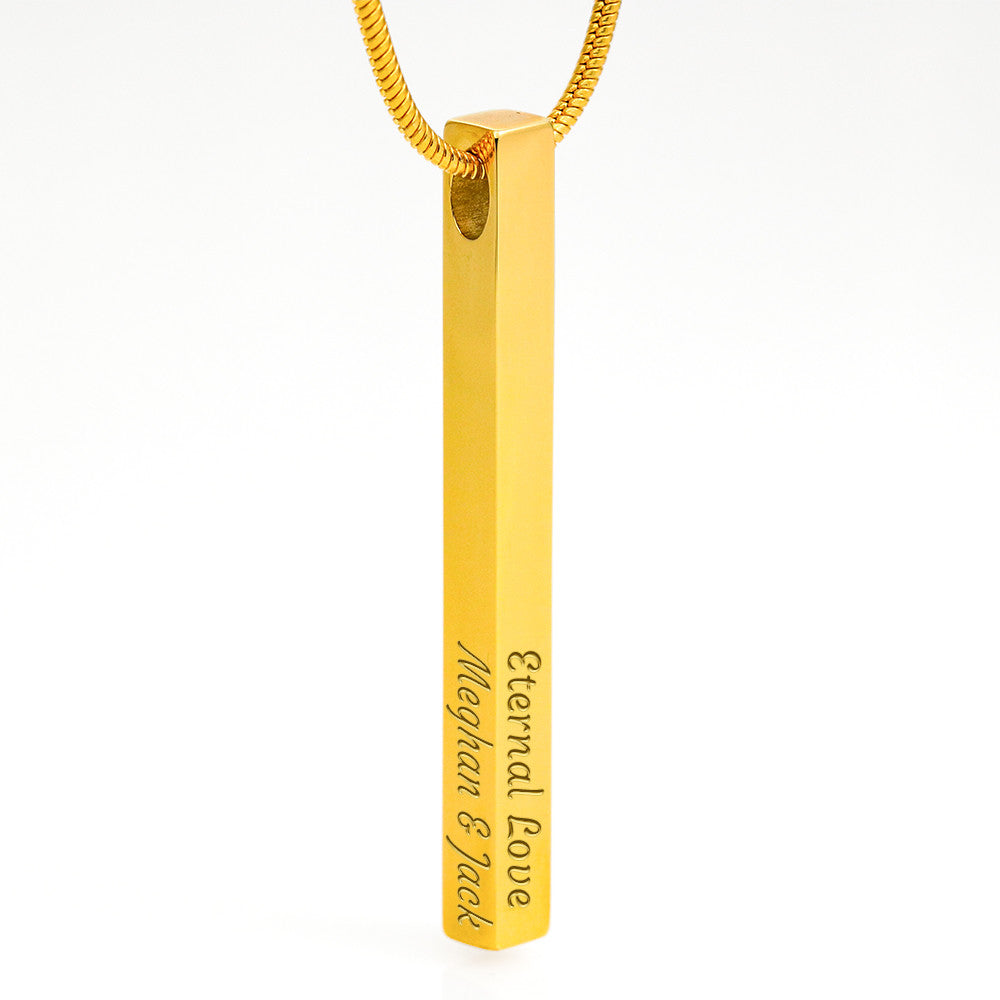 Engraved Bar Necklace