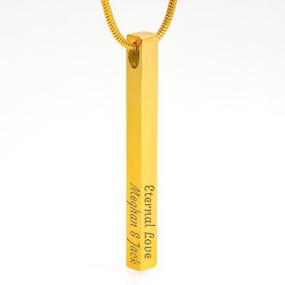 Engraved Bar Necklace