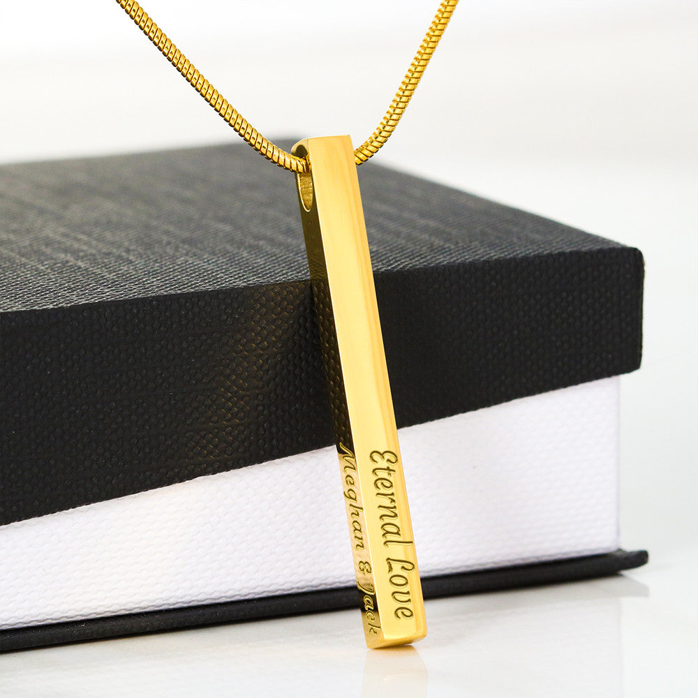 Engraved Bar Necklace