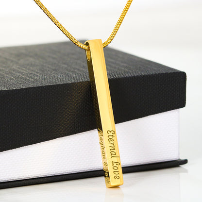 Engraved Bar Necklace