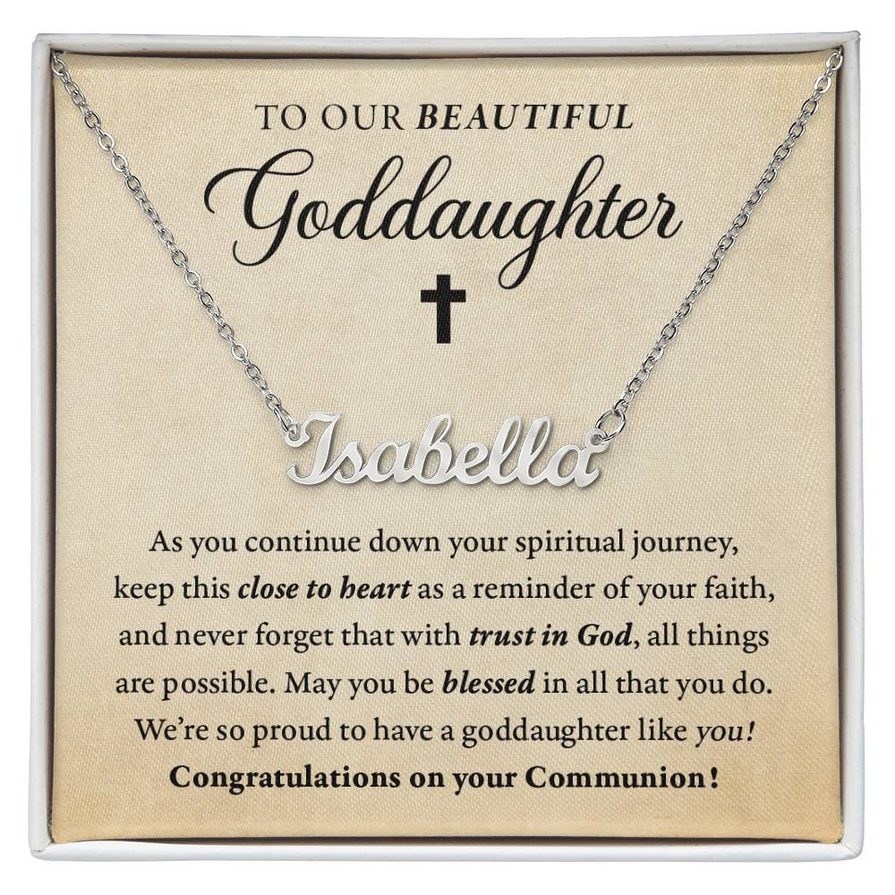 Religious - Communion - Blessed in all you do - Our Goddaughter - Name