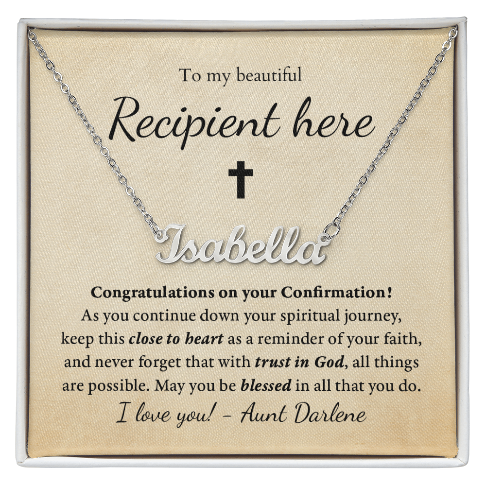 Religious - Confirmation - Custom catch all - Blessed in all you do - Name