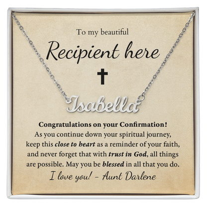 Religious - Confirmation - Custom catch all - Blessed in all you do - Name