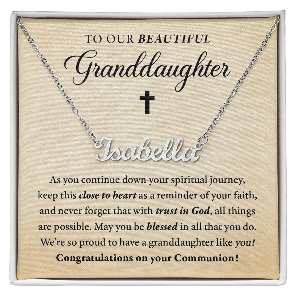 Religious - Communion - Blessed in all you do - Our Granddaughter - Name