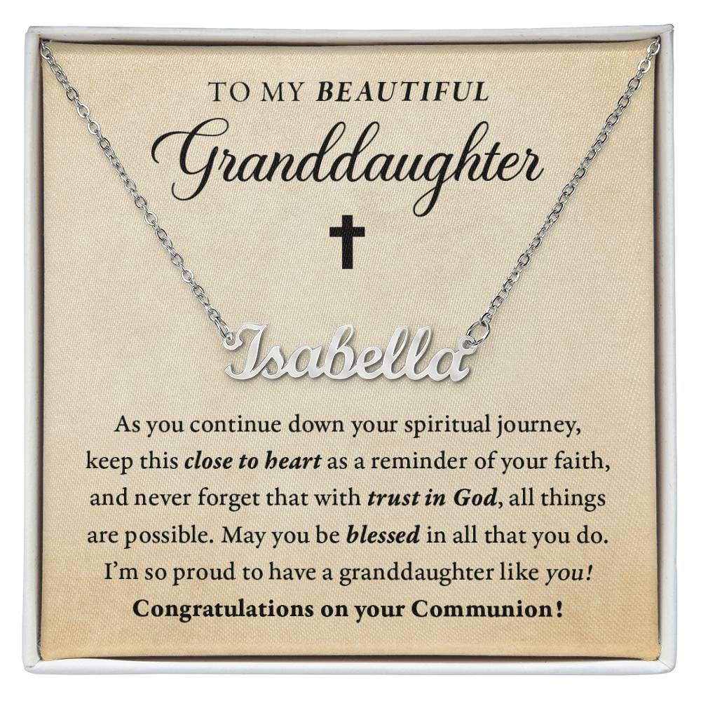Religious - Communion - Blessed in all you do - My Granddaughter - Name