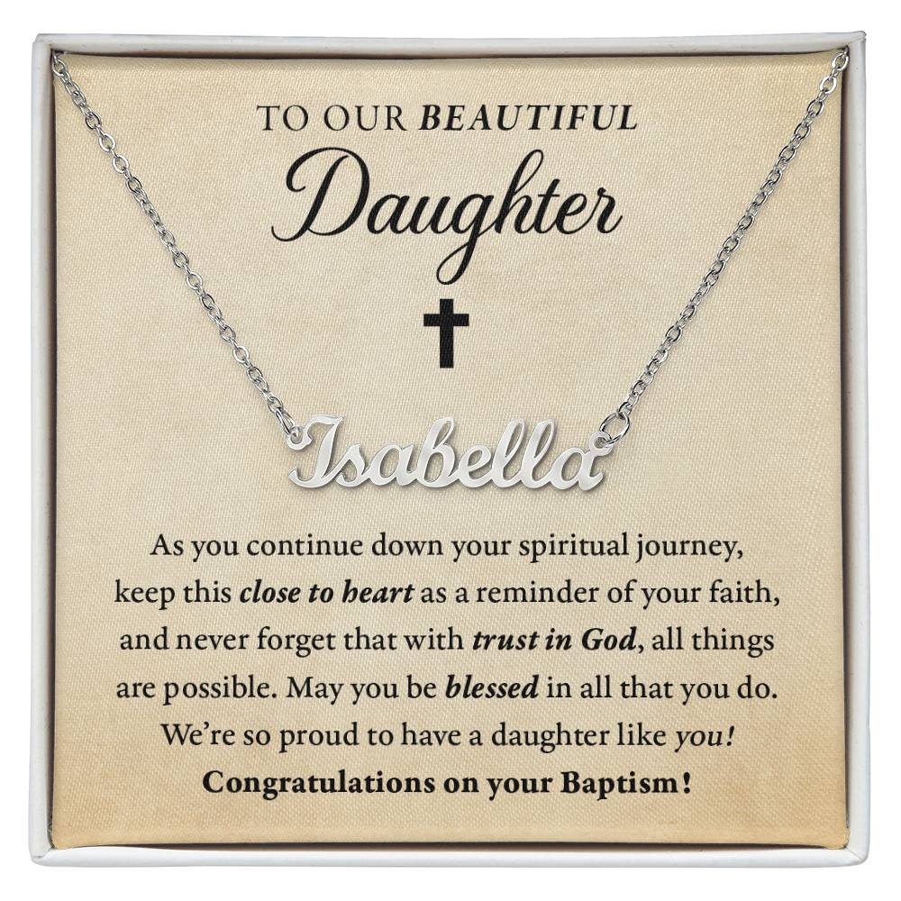 Religious - Baptism - Blessed in all you do - Our daughter - Name
