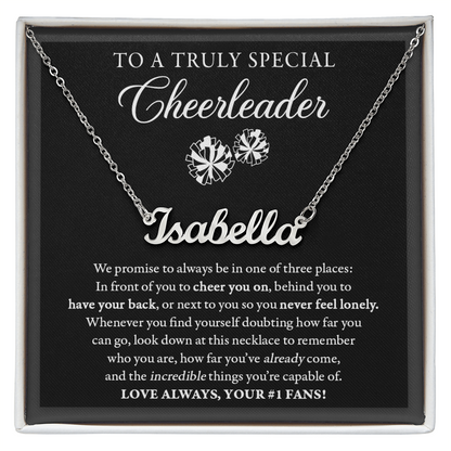 3 places Doubting (Plural) - Name Necklace - Cheer